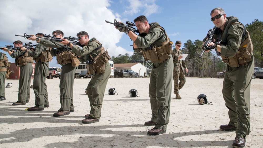 U.S. Marines With HMLA-269 Participate In Aircraft Egress Training