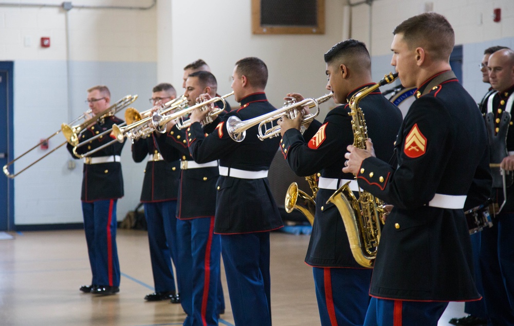 2nd Marine Aircraft Wing Band performs at Annunciation Catholic School