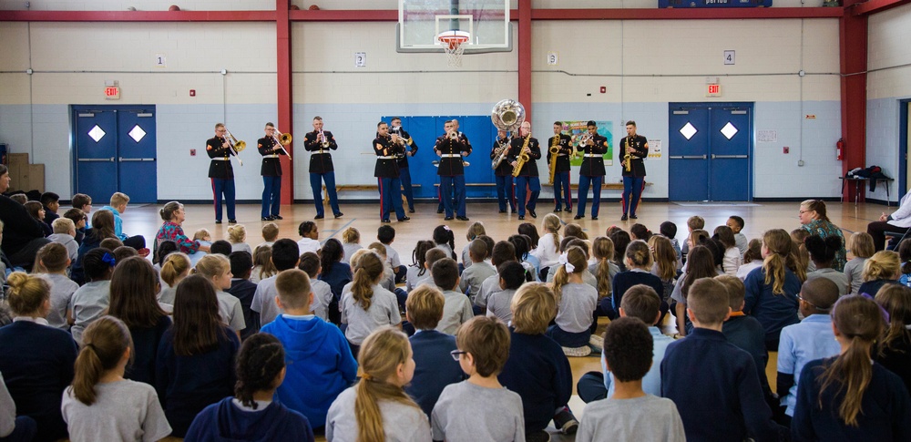 2nd Marine Aircraft Wing Band performs at Annunciation Catholic School