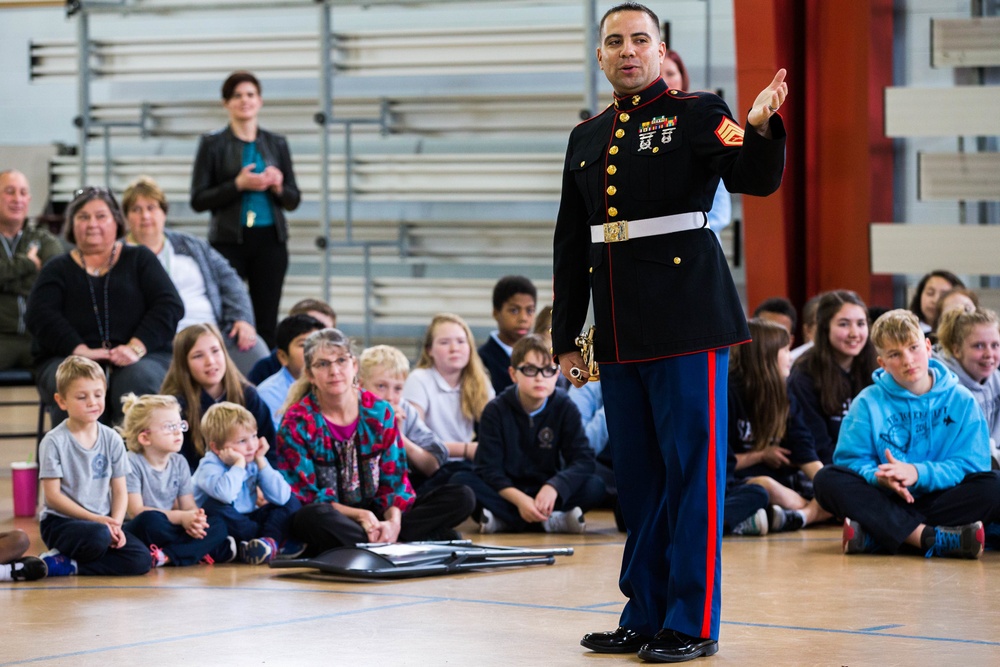 2nd Marine Aircraft Wing Band performs at Annunciation Catholic School