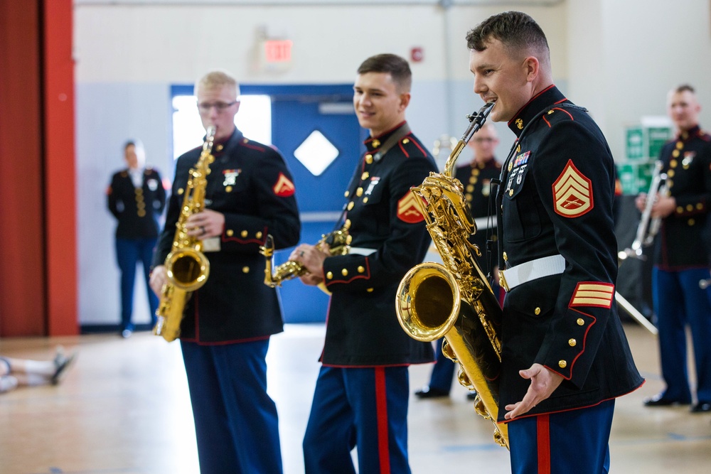 2nd Marine Aircraft Wing Band performs at Annunciation Catholic School