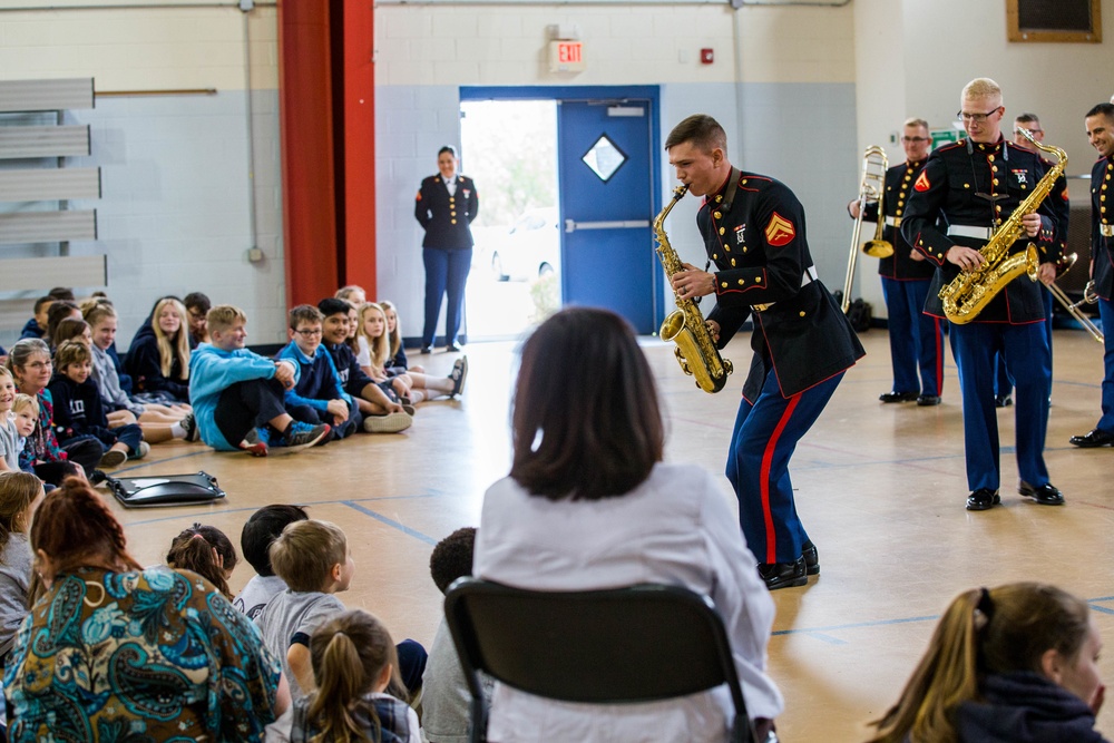 2nd Marine Aircraft Wing Band performs at Annunciation Catholic School