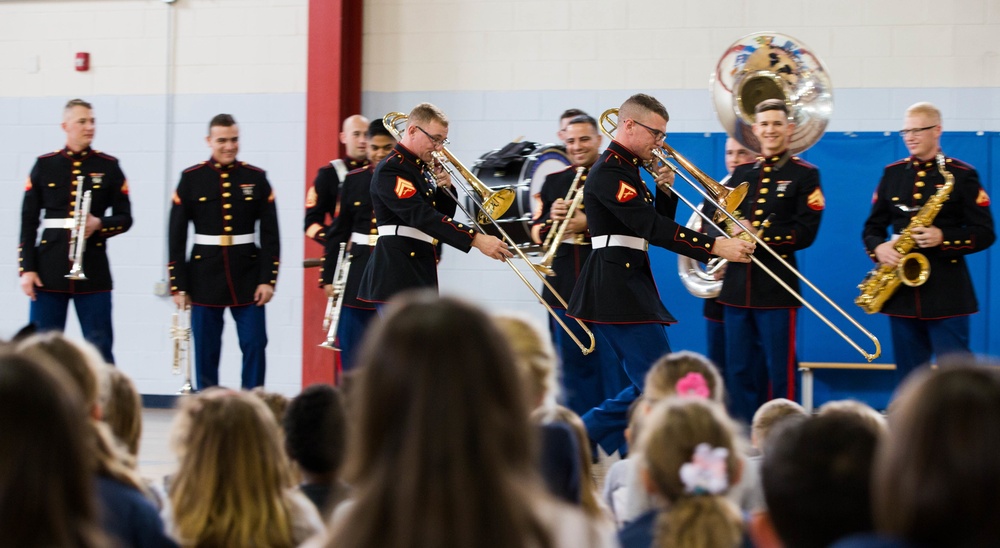 2nd Marine Aircraft Wing Band performs at Annunciation Catholic School