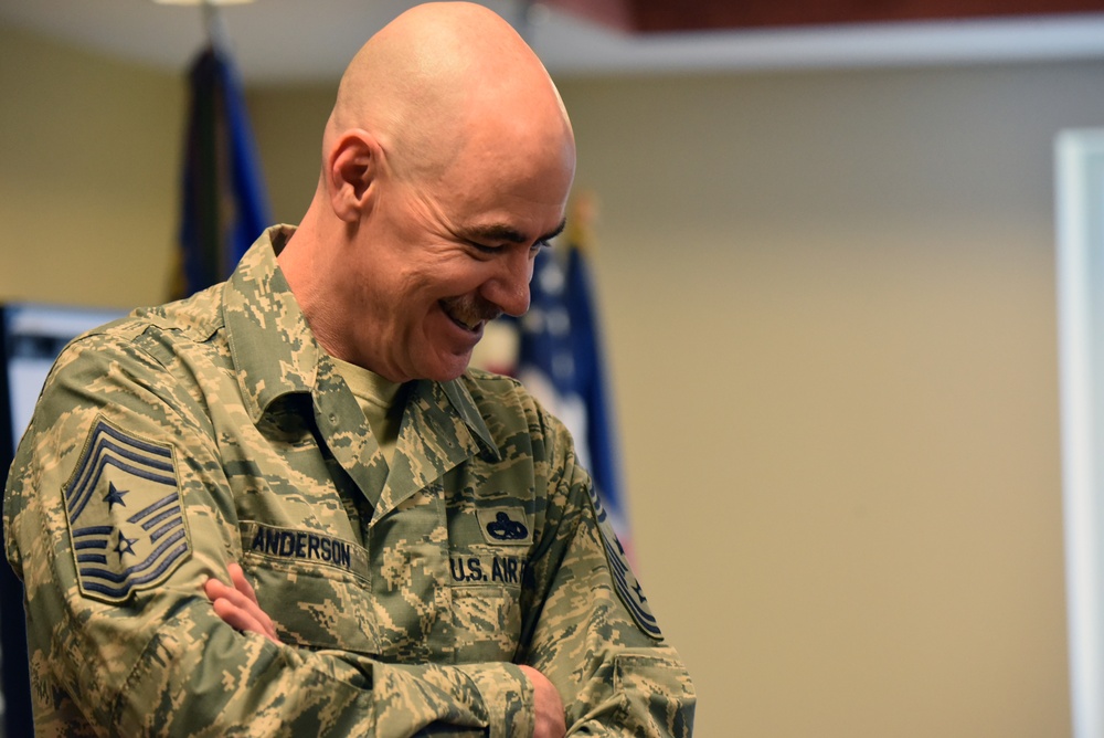 CCMSgt. Anderson visits Buckley Air Force Base