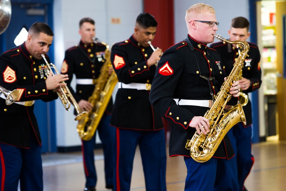 2nd Marine Aircraft Wing Band performs at Annunciation Catholic School