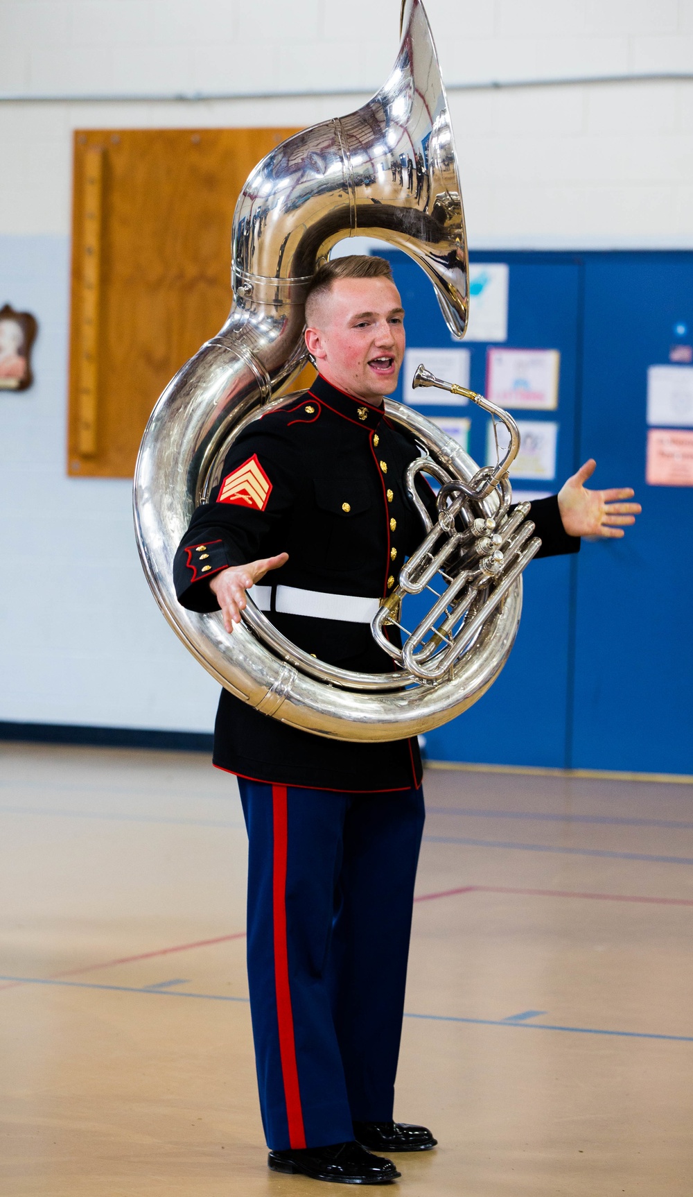 2nd Marine Aircraft Wing Band performs at Annunciation Catholic School