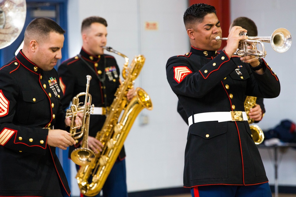 2nd Marine Aircraft Wing Band performs at Annunciation Catholic School