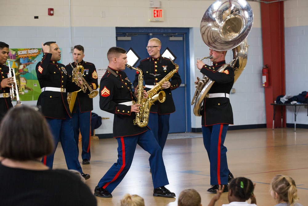 2nd Marine Aircraft Wing Band performs at Annunciation Catholic School