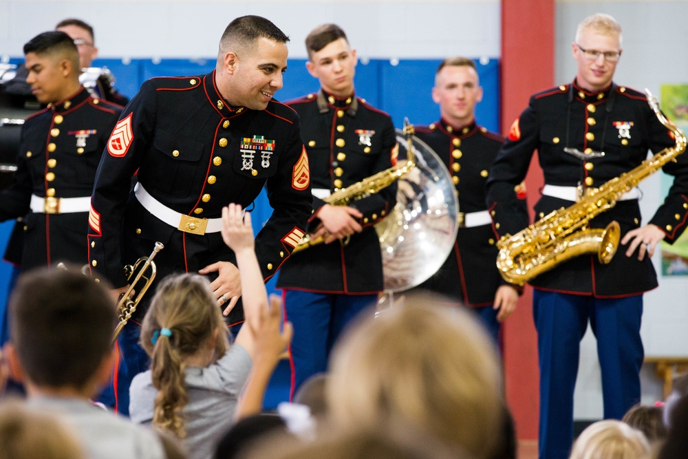 2nd Marine Aircraft Wing Band performs at Annunciation Catholic School