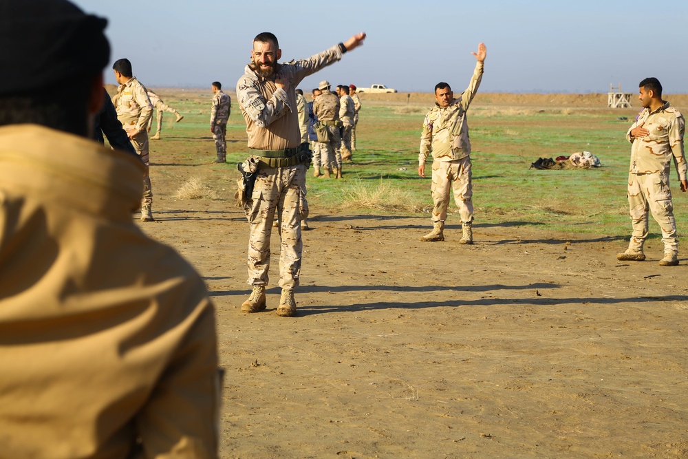 Iraqi Army conduct platoon tactics at Besmaya Range Complex