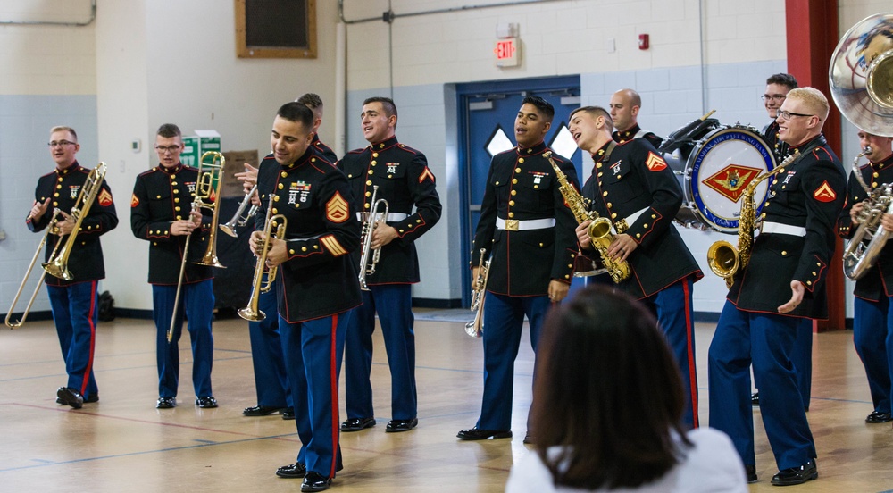 2nd Marine Aircraft Wing Band performs at Annunciation Catholic School