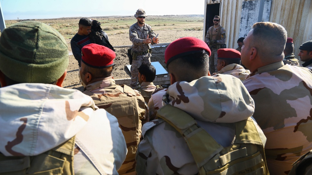 Iraqi Army conduct platoon tactics at Besmaya Range Complex