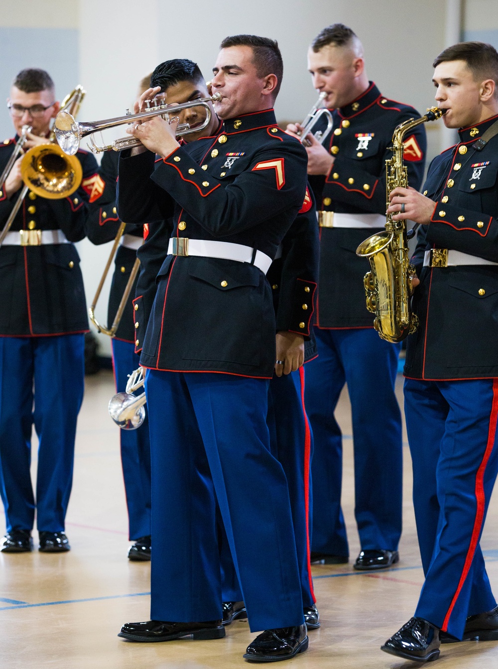 2nd Marine Aircraft Wing Band performs at Annunciation Catholic School