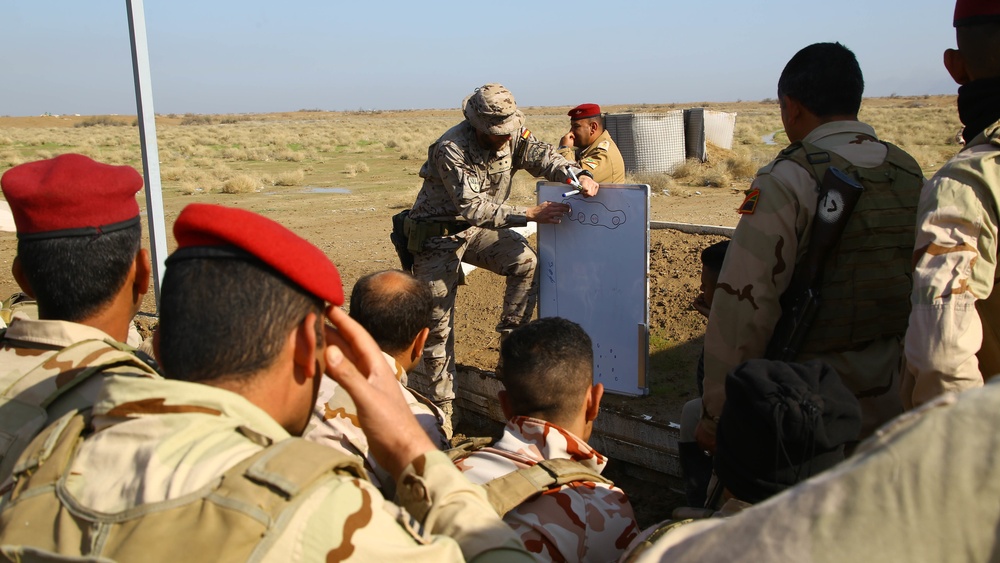 Iraqi Army conduct platoon tactics at Besmaya Range Complex