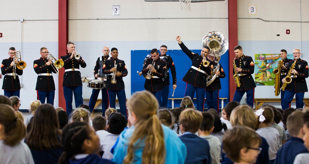 2nd Marine Aircraft Wing Band performs at Annunciation Catholic School