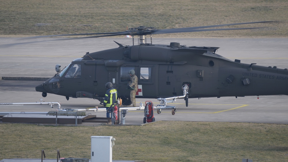 HH-60 MEDEVAC Helicopter Refueling