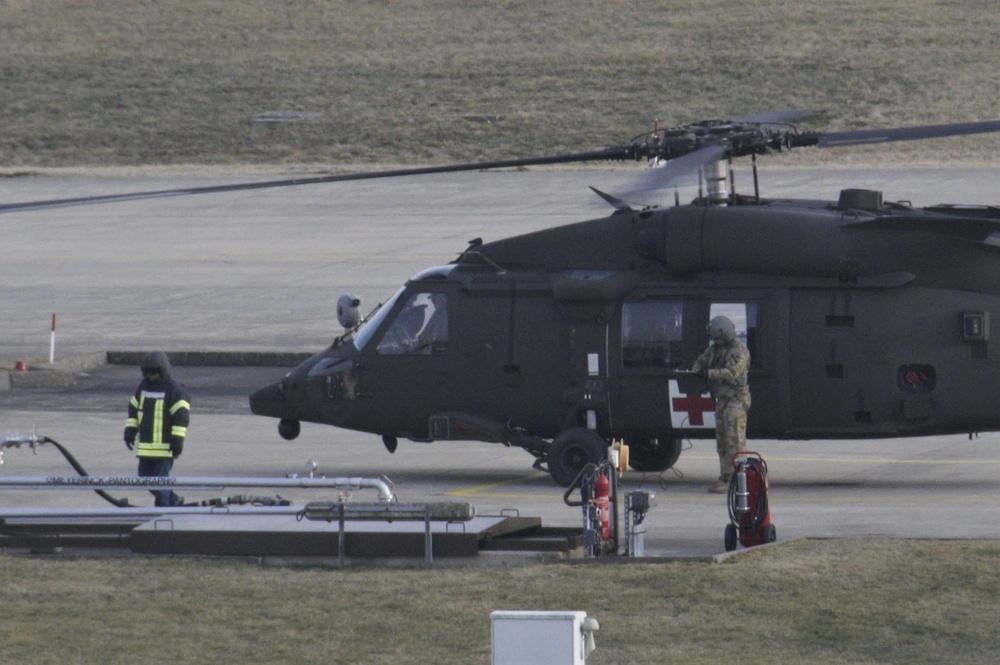 HH-60 MEDEVAC Helicopter Refueling