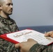 Fox Company Staff Noncommissioned Officer Reenlists at Sea