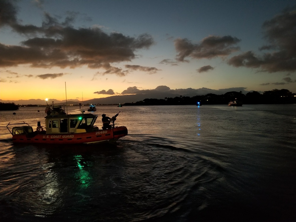 MSST provides security at sunset in Hawaii