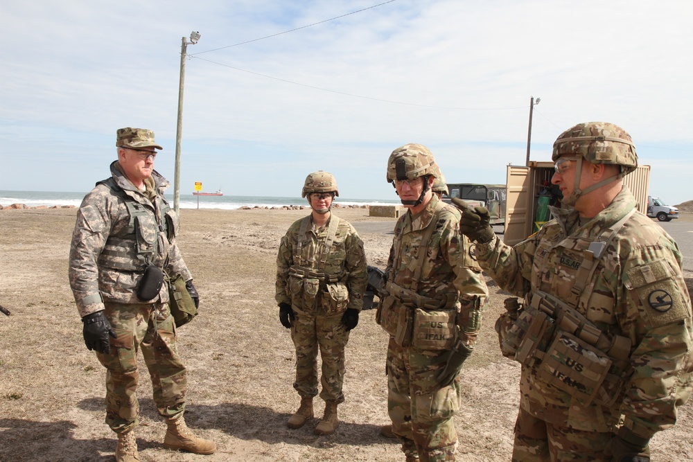 Commanding Generals arrive on ground to view CSTX 78-18-03 progress