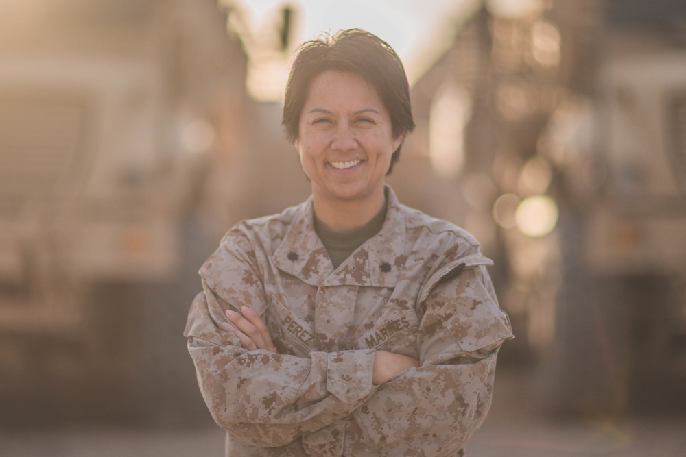International Women's Day portrait of a U.S. Marine and San Jose native in Afghanistan