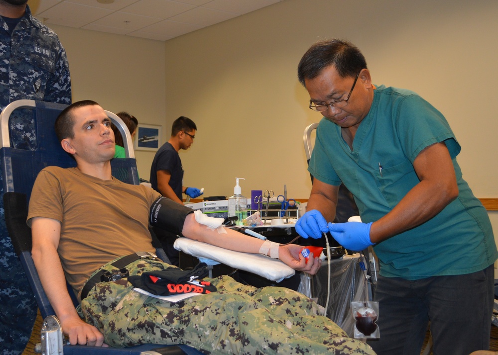 Guam Sailor Donates Blood During Mobile Blood Drive