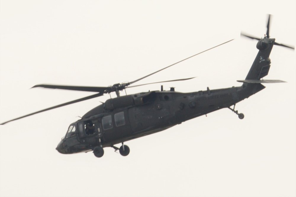 UH-60 Black Hawk Helicopter Traffic Pattern Training Flight