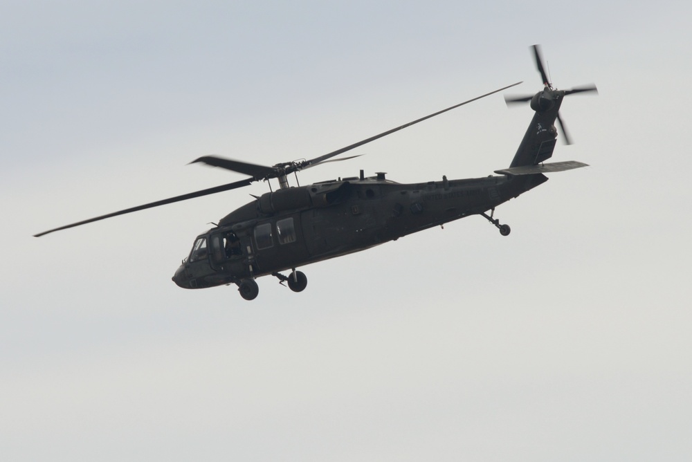 UH-60 Black Hawk Helicopter Traffic Pattern Training Flight