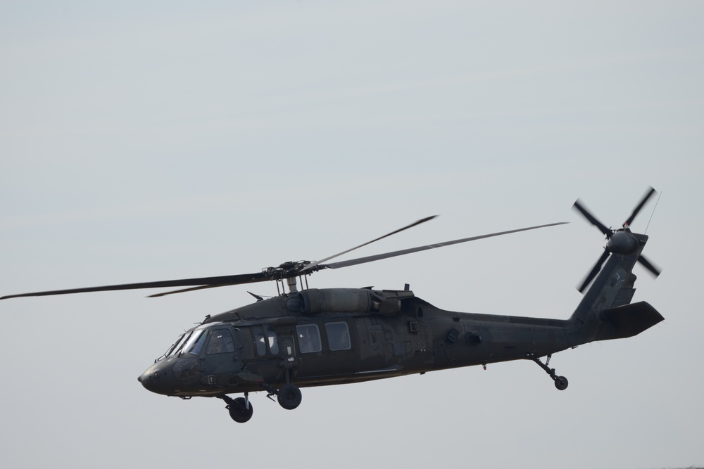 UH-60 Black Hawk Helicopter Traffic Pattern Training Flight