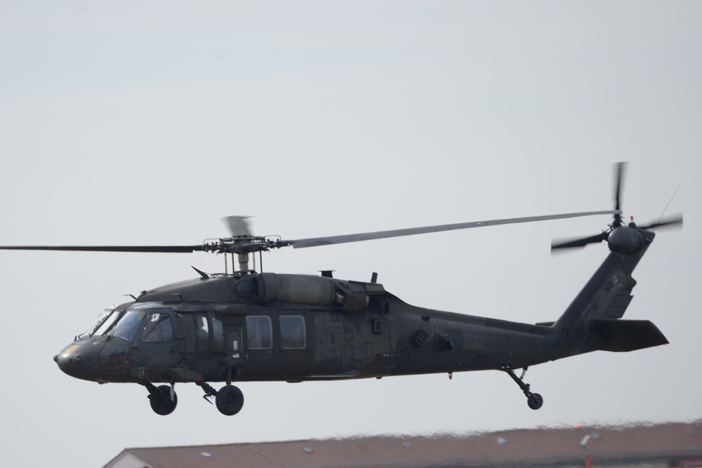 UH-60 Black Hawk Helicopter Traffic Pattern Training Flight