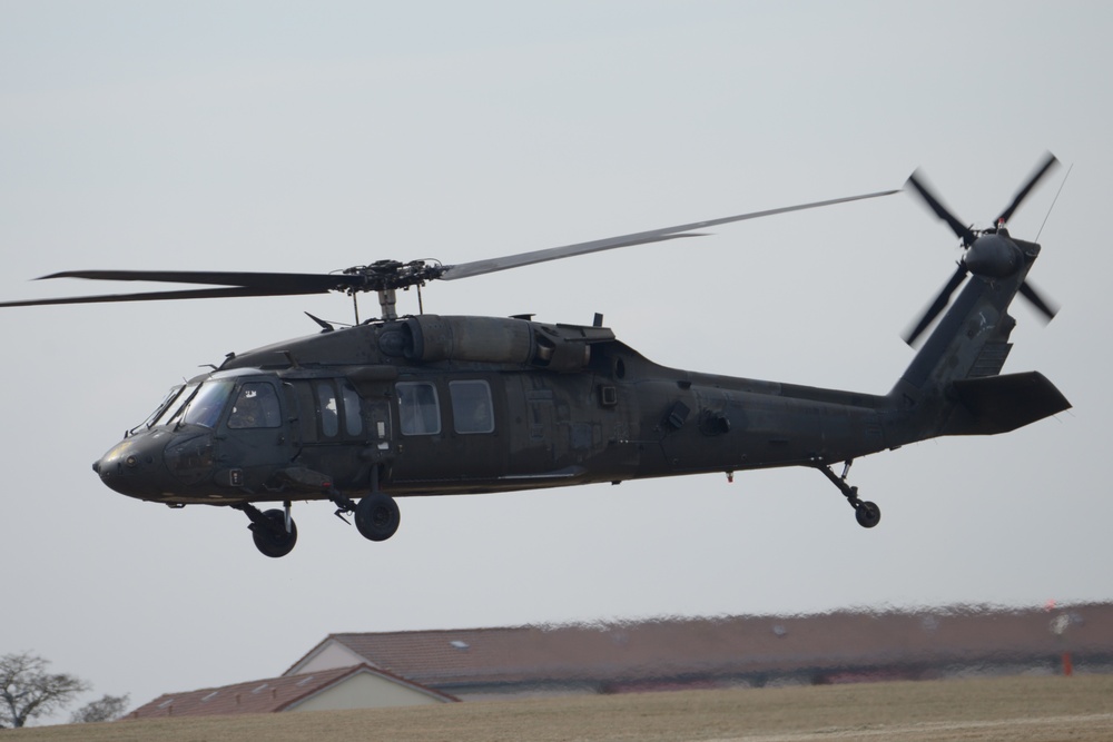 UH-60 Black Hawk Helicopter Traffic Pattern Training Flight