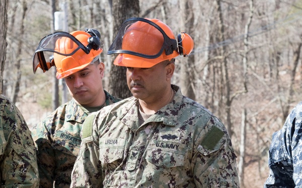 NY Military Force members conduct chainsaw training at Camp Smith