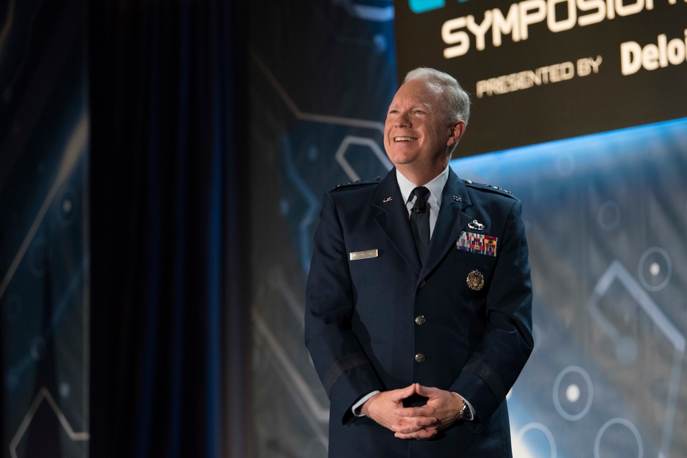 Lt. Gen. John Thompson speaks at Rocky Mountain Cyberspace Symposium