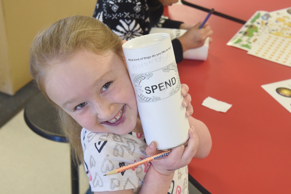 School age children learn to save