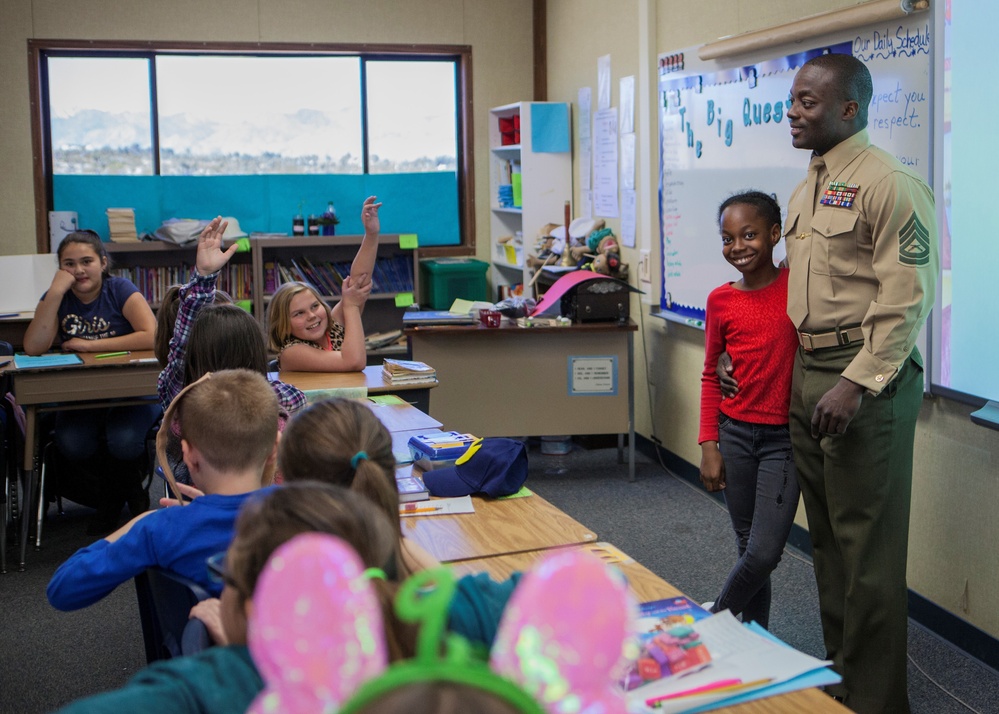 Marines celebrate RAA with children