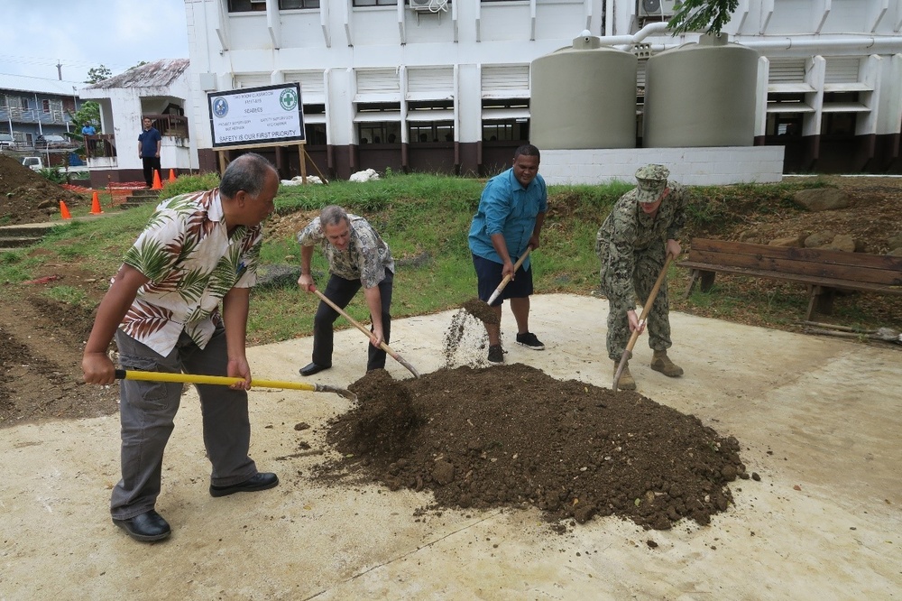 Naval Mobile Construction Battalion (NMCB) 11 Groundbreaking for Two Room Classroom in Chuuk, Federated States of Micronesia