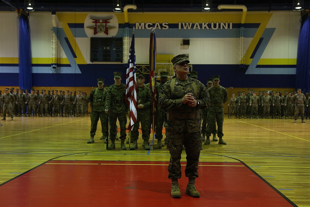 Sgt. Maj. Ortega bids MAG-12 farewell, Sgt. Maj. Johnson takes charge