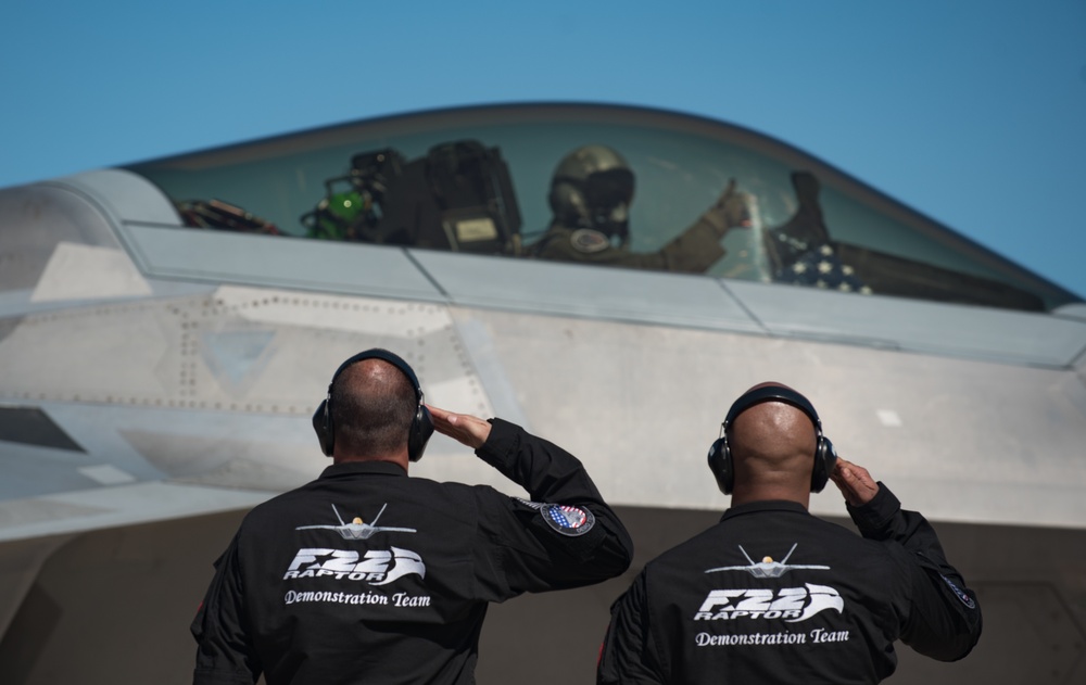 Langley Airmen showcase Raptor at Heritage Flight