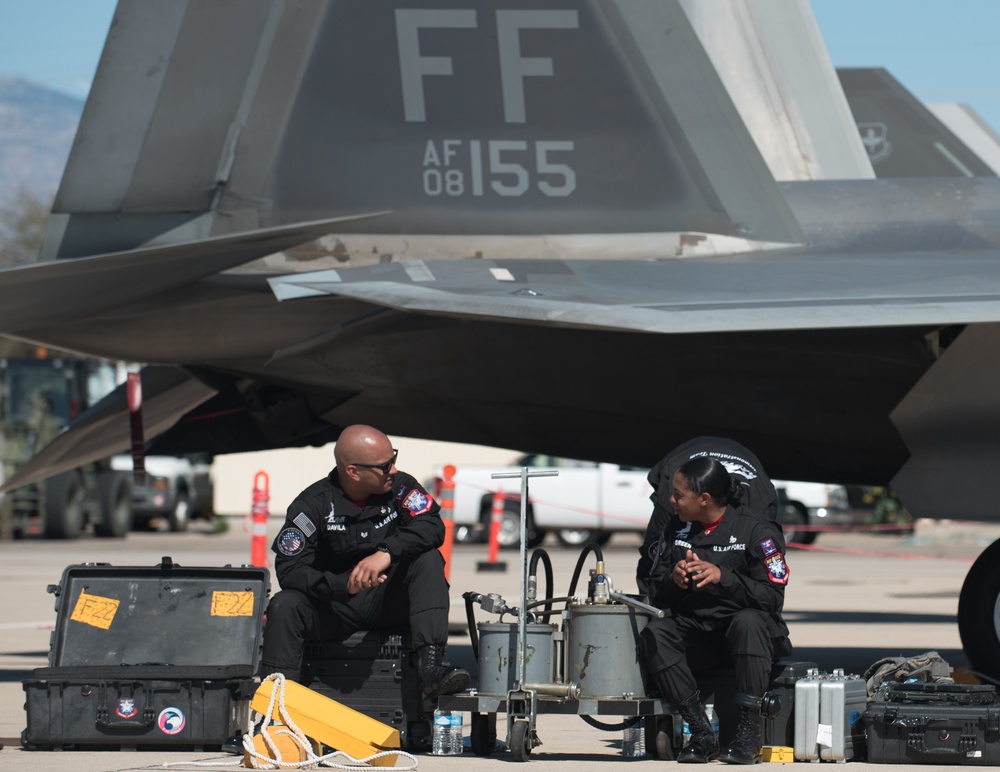 Langley Airmen showcase Raptor at Heritage Flight