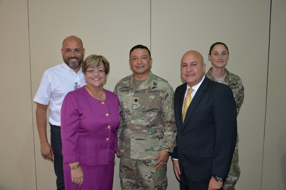 Lt. Col. Solorzano speaks at Mayors' Coordination Meeting