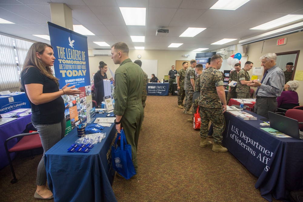 U.S. Marines and Sailors prepare for future education