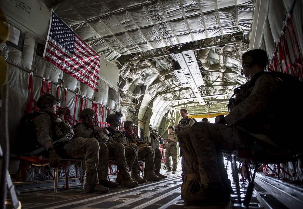83rd ERQS pararescuemen conduct high altitude low opening jump training in Afghanistan