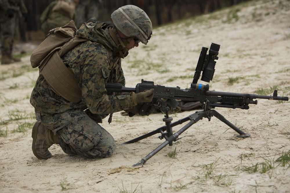 U.S. Marines conduct platoon attack at Range G29