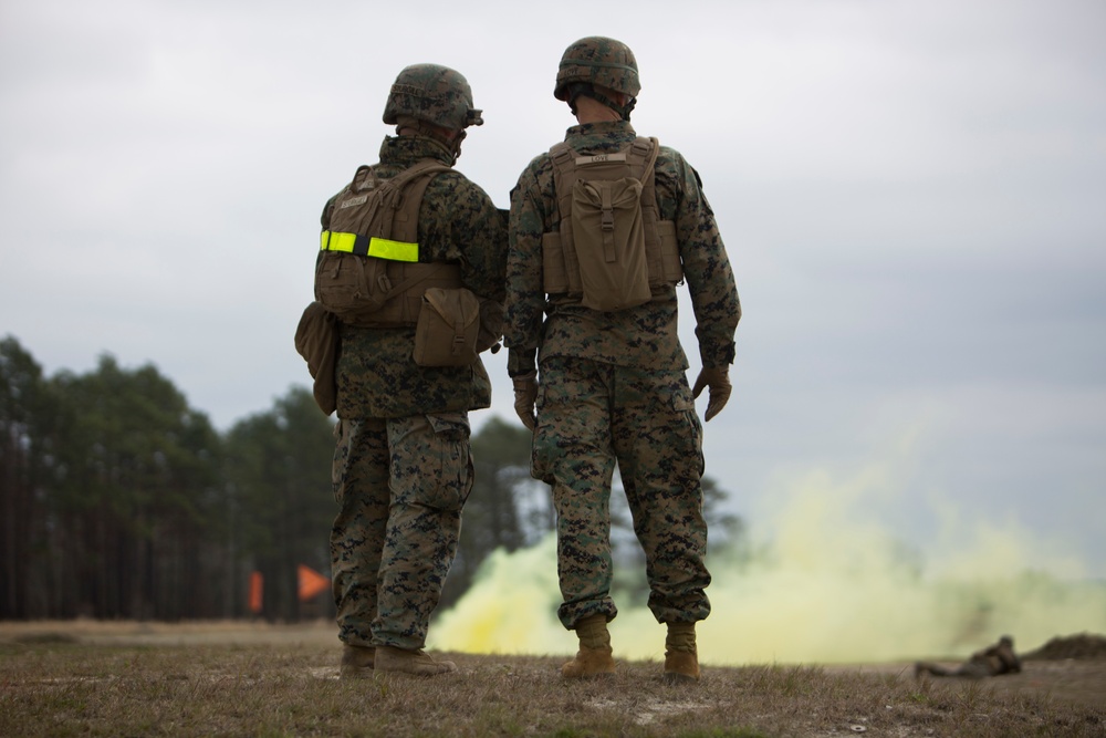 U.S. Marines conduct platoon attack at Range G29