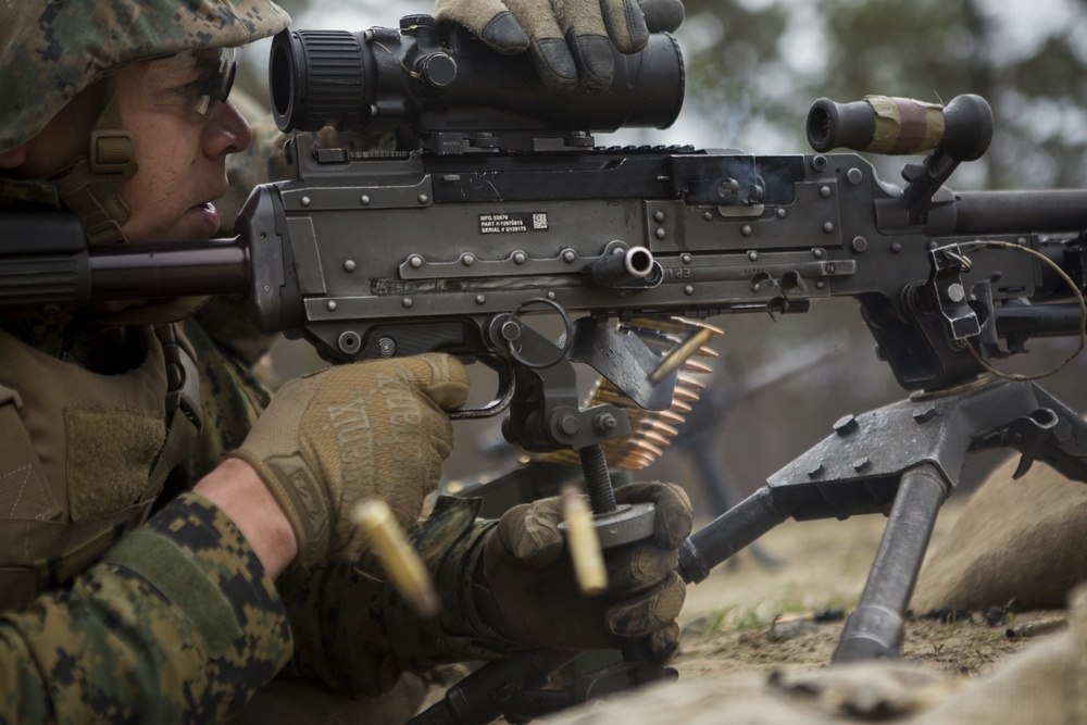 U.S. Marines conduct platoon attack at Range G29
