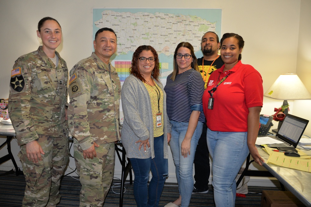 USACE RFO Commander visits Blue Roof Call Center team in Dorado Puerto Rico