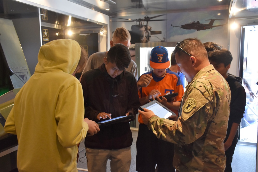 Phoenix high school students engage with interactive Aviation trailer