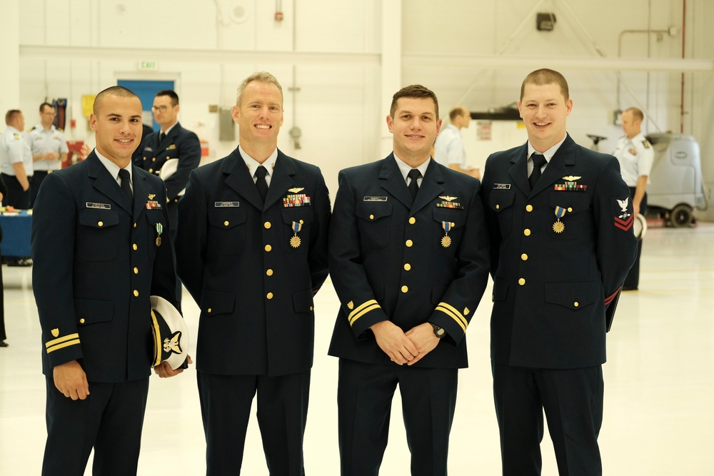 Coast Guard aircrew receives medals for daring rescue