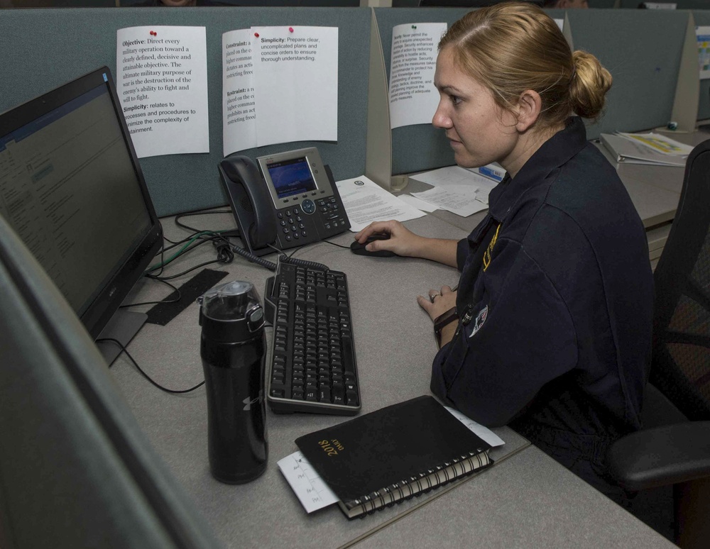 Sailors conduct routine operations aboard USNS Mercy