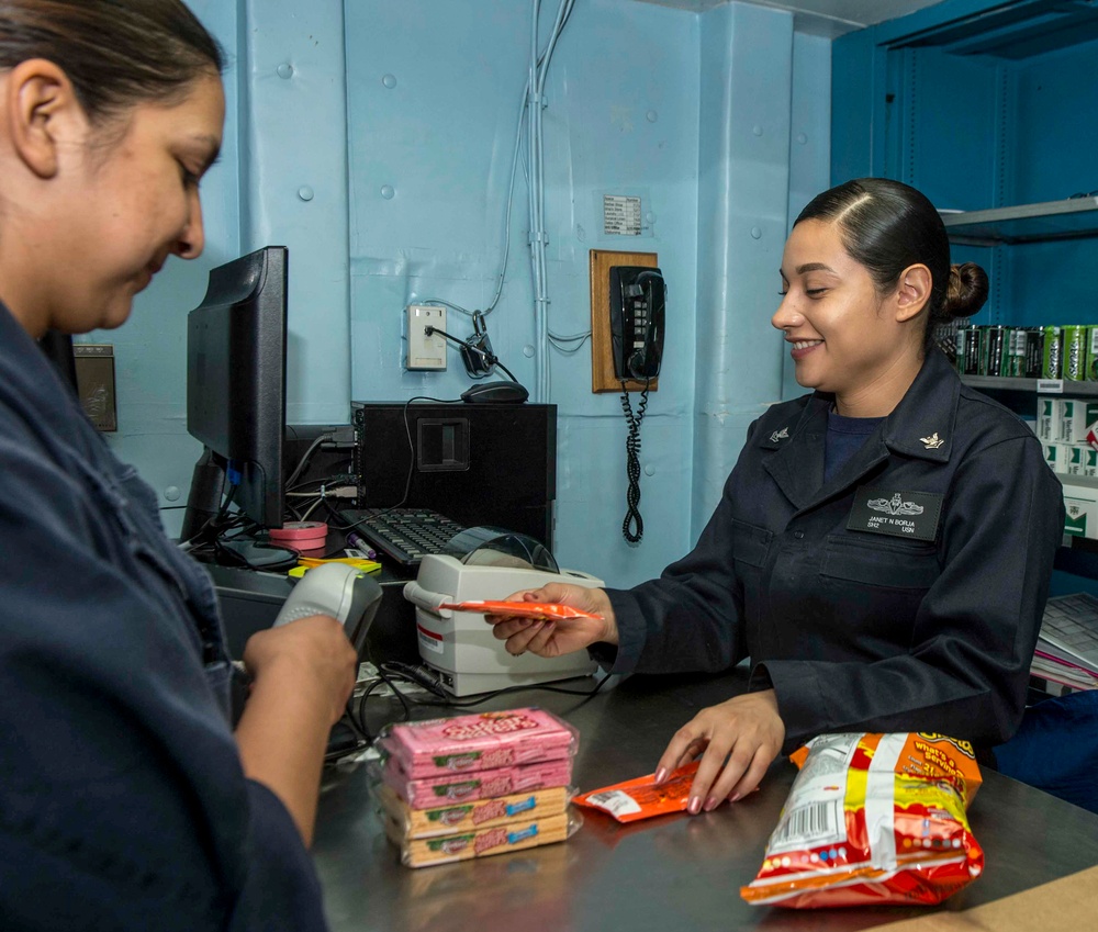 Sailors conduct routine operations aboard USNS Mercy (T-AH 19)